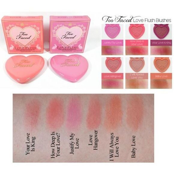 Too Faced Love Flused Water Color Blush in Greatest Love of All (Barbie PINK Y2K - Picture 4 of 13